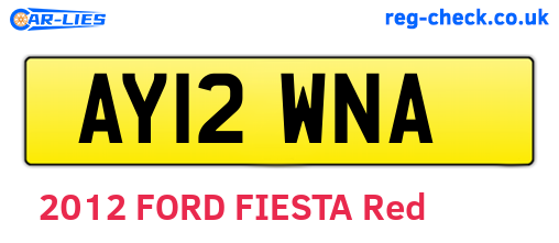 AY12WNA are the vehicle registration plates.