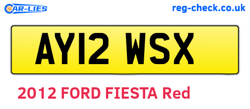 AY12WSX are the vehicle registration plates.