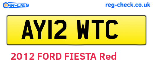 AY12WTC are the vehicle registration plates.