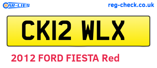 CK12WLX are the vehicle registration plates.