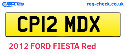CP12MDX are the vehicle registration plates.