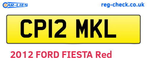 CP12MKL are the vehicle registration plates.