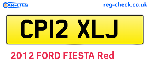 CP12XLJ are the vehicle registration plates.