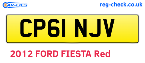 CP61NJV are the vehicle registration plates.