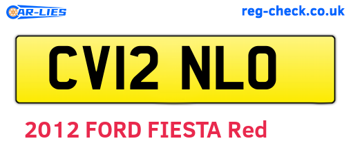 CV12NLO are the vehicle registration plates.
