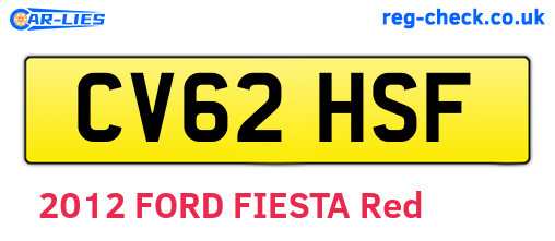 CV62HSF are the vehicle registration plates.