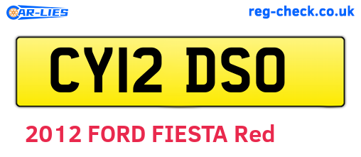 CY12DSO are the vehicle registration plates.