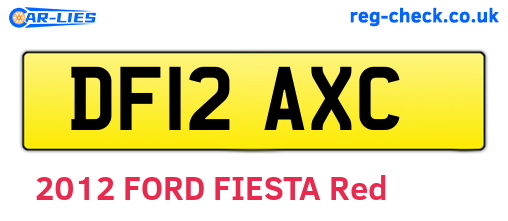 DF12AXC are the vehicle registration plates.