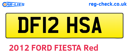 DF12HSA are the vehicle registration plates.