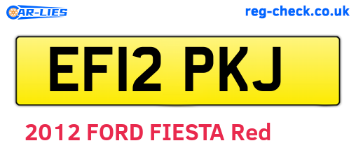 EF12PKJ are the vehicle registration plates.