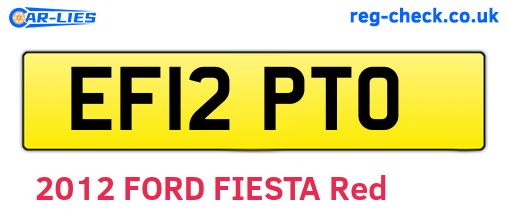 EF12PTO are the vehicle registration plates.