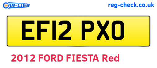 EF12PXO are the vehicle registration plates.