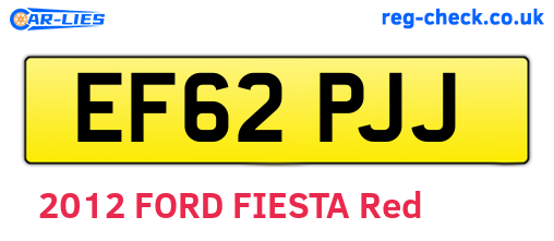 EF62PJJ are the vehicle registration plates.