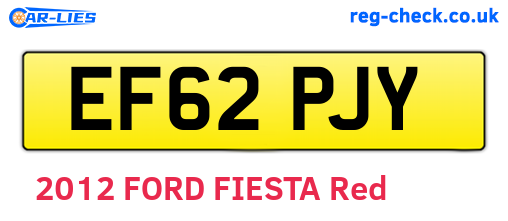 EF62PJY are the vehicle registration plates.