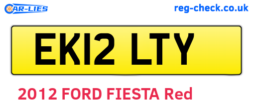 EK12LTY are the vehicle registration plates.