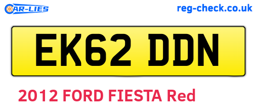 EK62DDN are the vehicle registration plates.