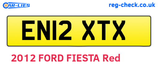 EN12XTX are the vehicle registration plates.
