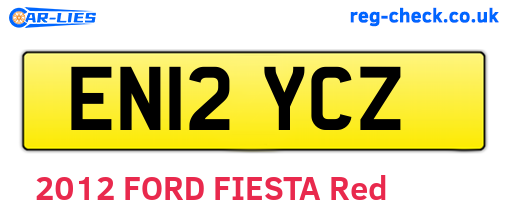 EN12YCZ are the vehicle registration plates.