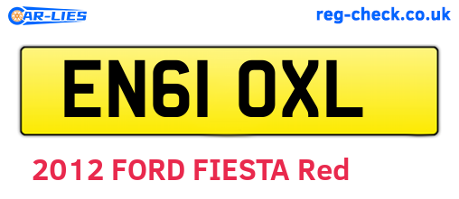 EN61OXL are the vehicle registration plates.
