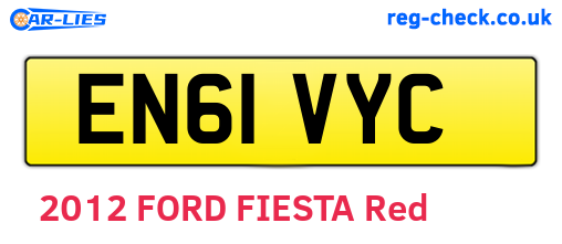 EN61VYC are the vehicle registration plates.
