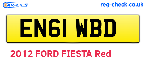 EN61WBD are the vehicle registration plates.