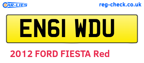 EN61WDU are the vehicle registration plates.