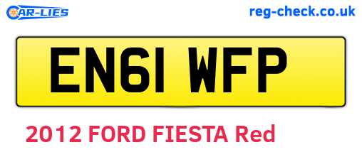 EN61WFP are the vehicle registration plates.