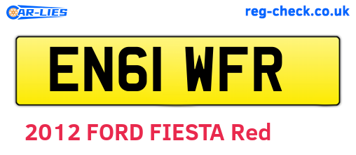 EN61WFR are the vehicle registration plates.