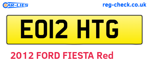 EO12HTG are the vehicle registration plates.