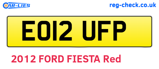EO12UFP are the vehicle registration plates.