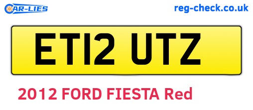 ET12UTZ are the vehicle registration plates.