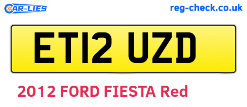 ET12UZD are the vehicle registration plates.