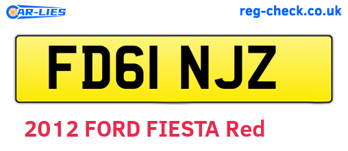 FD61NJZ are the vehicle registration plates.
