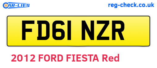 FD61NZR are the vehicle registration plates.