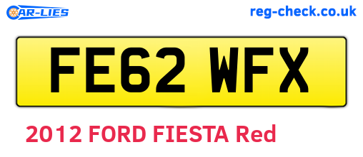 FE62WFX are the vehicle registration plates.