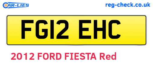FG12EHC are the vehicle registration plates.