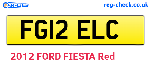 FG12ELC are the vehicle registration plates.