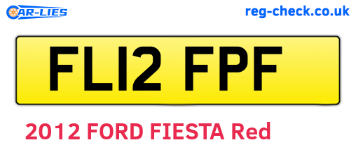 FL12FPF are the vehicle registration plates.