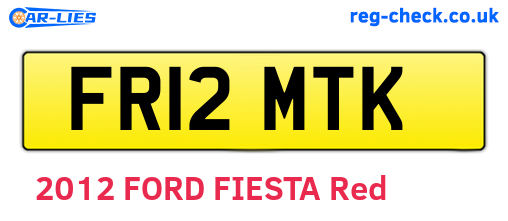 FR12MTK are the vehicle registration plates.
