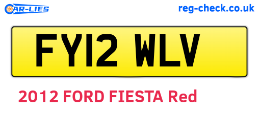 FY12WLV are the vehicle registration plates.