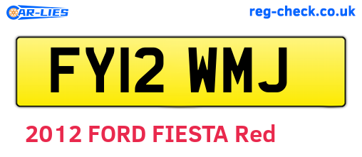 FY12WMJ are the vehicle registration plates.
