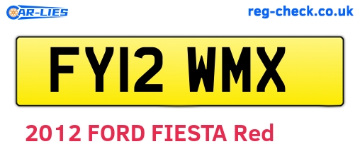 FY12WMX are the vehicle registration plates.