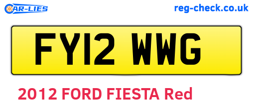 FY12WWG are the vehicle registration plates.