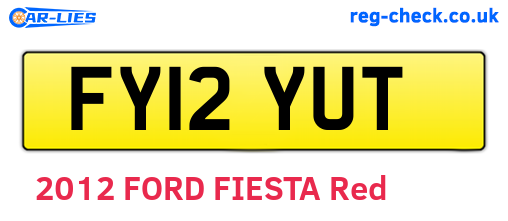 FY12YUT are the vehicle registration plates.