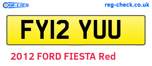 FY12YUU are the vehicle registration plates.