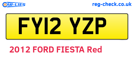 FY12YZP are the vehicle registration plates.