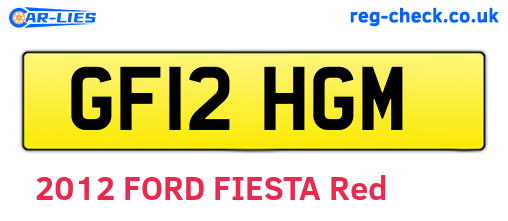 GF12HGM are the vehicle registration plates.
