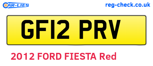 GF12PRV are the vehicle registration plates.