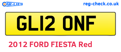 GL12ONF are the vehicle registration plates.