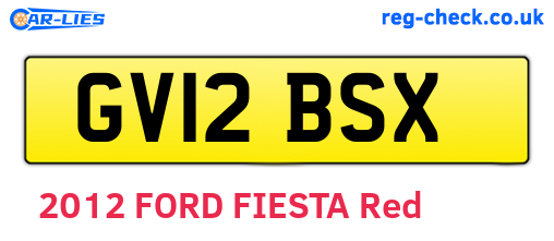 GV12BSX are the vehicle registration plates.